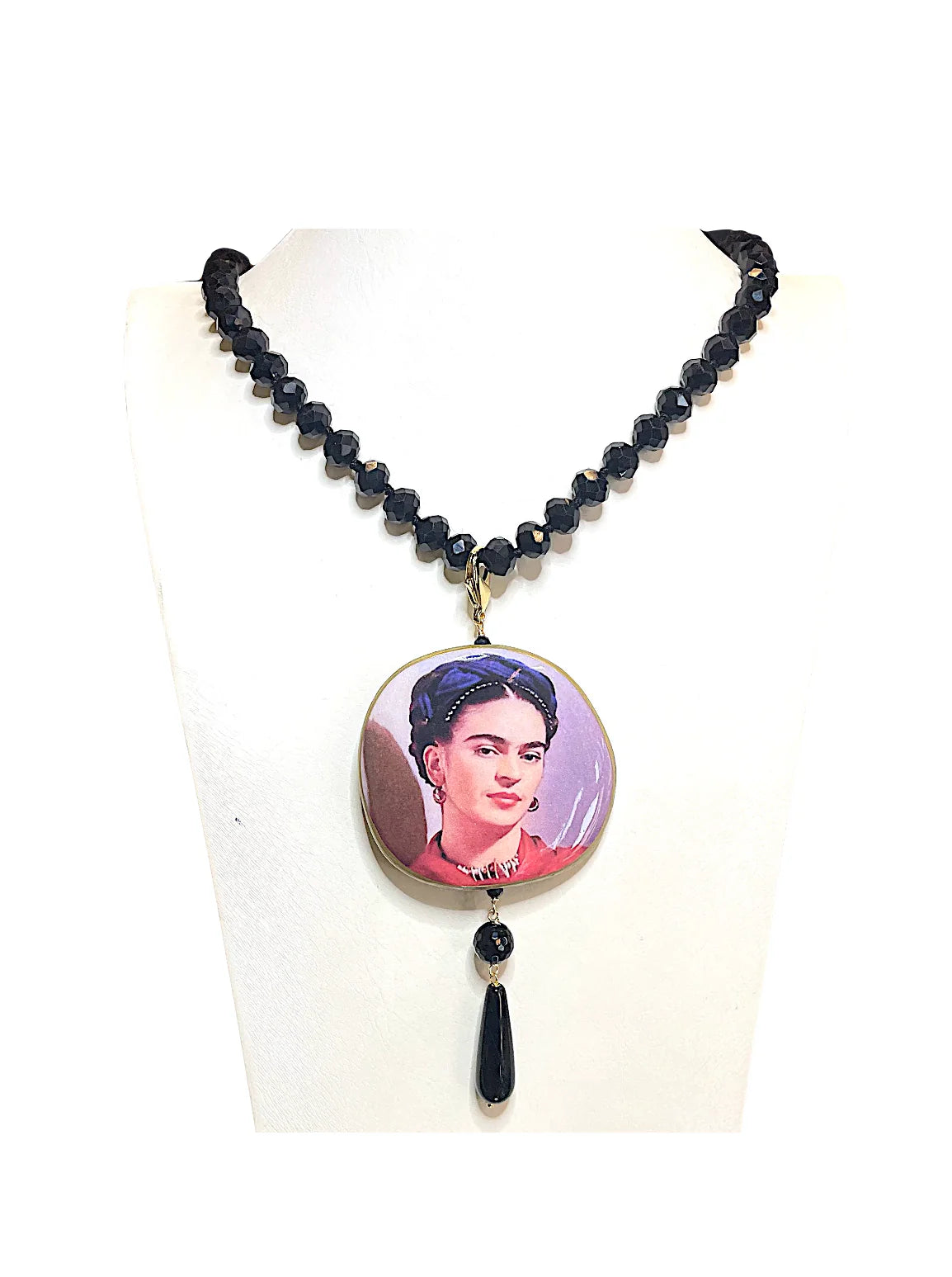 Collana di Cristallo con Pendente in Resina Frida Khalo