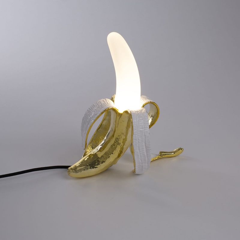 Lampada Banana Lamp Oro Louie Seletti