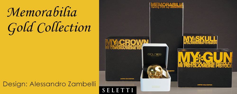 Seletti Memorabilia Limited Gold Edition Porcelain MY GUN cm. 22 x 14 x 3,5